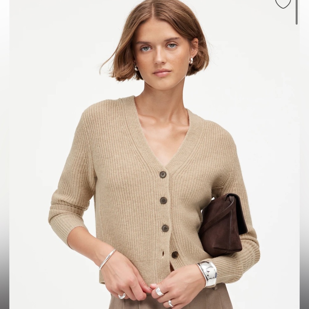 Madewell 100% wool crop sweater Cardigan